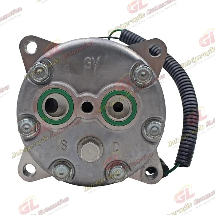 Compressor SANDEN Original AA7H15AA 4862 Modelo Flex 8 Orelhas Saida Traseira O´ring Horizontal Flex 200cc - 24 Volts Polia 2A 125mm — foto 7