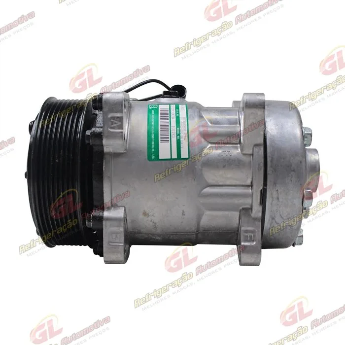 Compressor SANDEN Original AA7H15AA 4864 Modelo Flex 8 Orelhas Saida Traseira O´ring Horizontal Flex - 12 Volts Polia 8pk 122mm 200cc