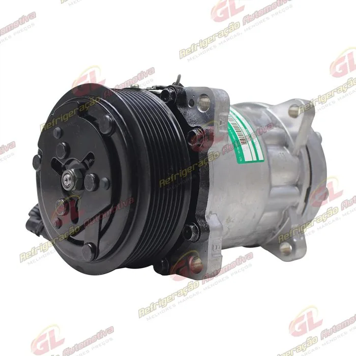 Compressor SANDEN Original AA7H15AA 4864 Modelo Flex 8 Orelhas Saida Traseira O´ring Horizontal Flex - 12 Volts Polia 8pk 122mm 200cc — foto 2