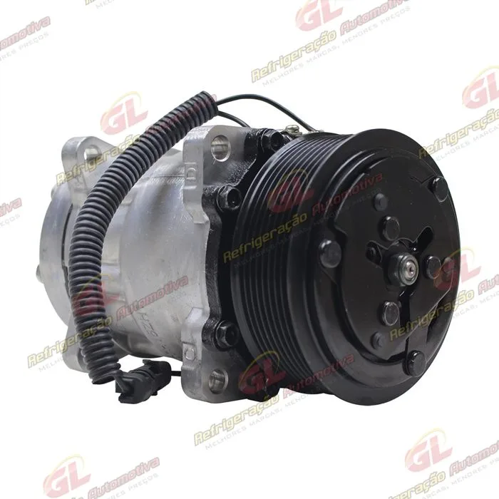 Compressor SANDEN Original AA7H15AA 4864 Modelo Flex 8 Orelhas Saida Traseira O´ring Horizontal Flex - 12 Volts Polia 8pk 122mm 200cc — foto 4