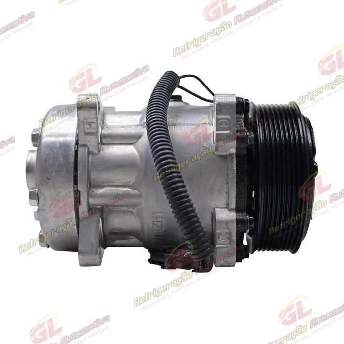 Compressor SANDEN Original AA7H15AA 4864 Modelo Flex 8 Orelhas Saida Traseira O´ring Horizontal Flex - 12 Volts Polia 8pk 122mm 200cc — foto 5