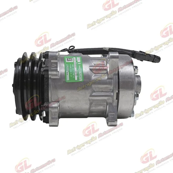 Compressor SANDEN Original AA7H15AA 4860 Modelo Flex 8 Orelhas Saida Traseira O´ring Horizontal Flex - 12 Volts Polia 2A 125mm 200cc