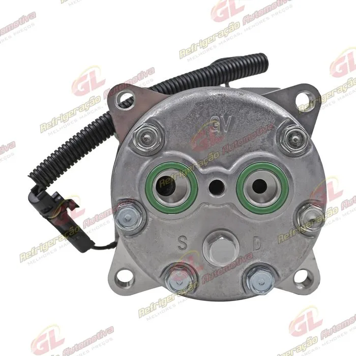 Compressor SANDEN Original AA7H15AA 4860 Modelo Flex 8 Orelhas Saida Traseira O´ring Horizontal Flex - 12 Volts Polia 2A 125mm 200cc — foto 4