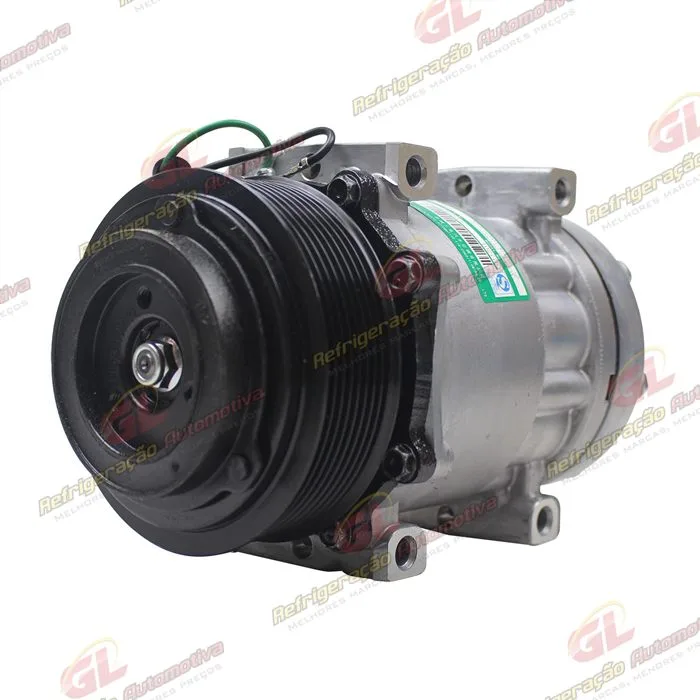 Compressor SANDEN Original 4327 Modelo Flex AA7H15AA Parafuso Passante Saida Traseira O´ring Horizontal Flex - 24 Volts Polia 8pk 123mm 200cc — foto 2