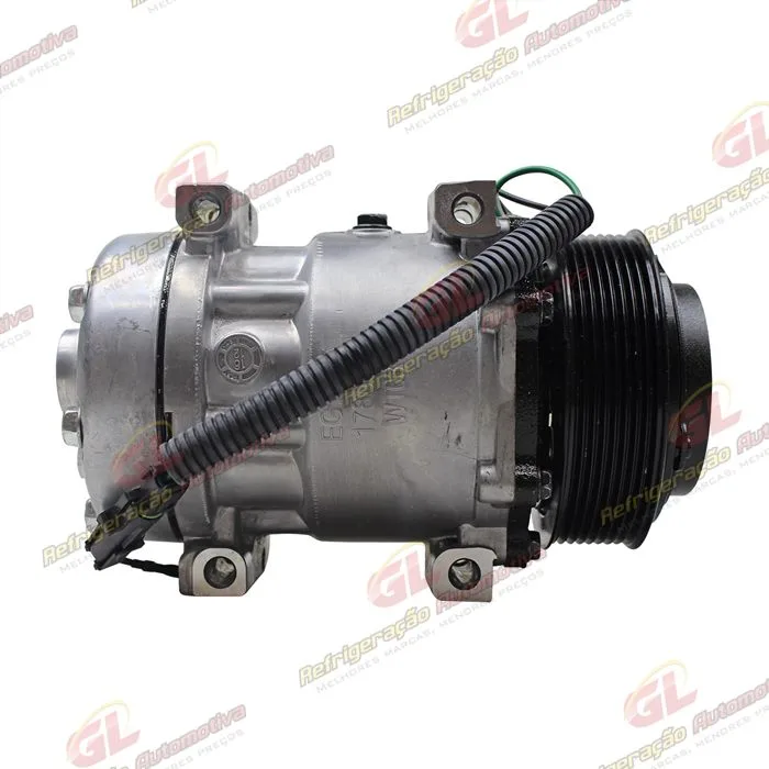 Compressor SANDEN Original 4327 Modelo Flex AA7H15AA Parafuso Passante Saida Traseira O´ring Horizontal Flex - 24 Volts Polia 8pk 123mm 200cc — foto 5