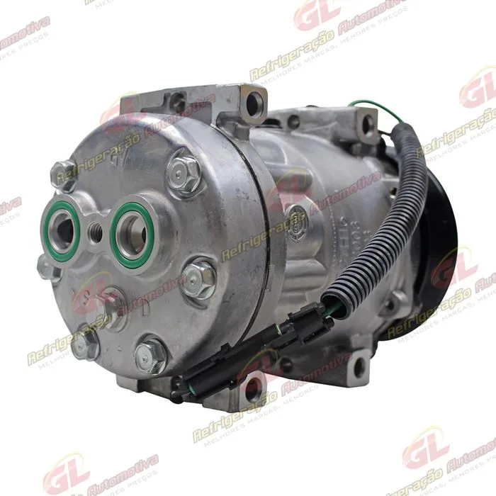 Compressor SANDEN Original 4327 Modelo Flex AA7H15AA Parafuso Passante Saida Traseira O´ring Horizontal Flex - 24 Volts Polia 8pk 123mm 200cc — foto 6