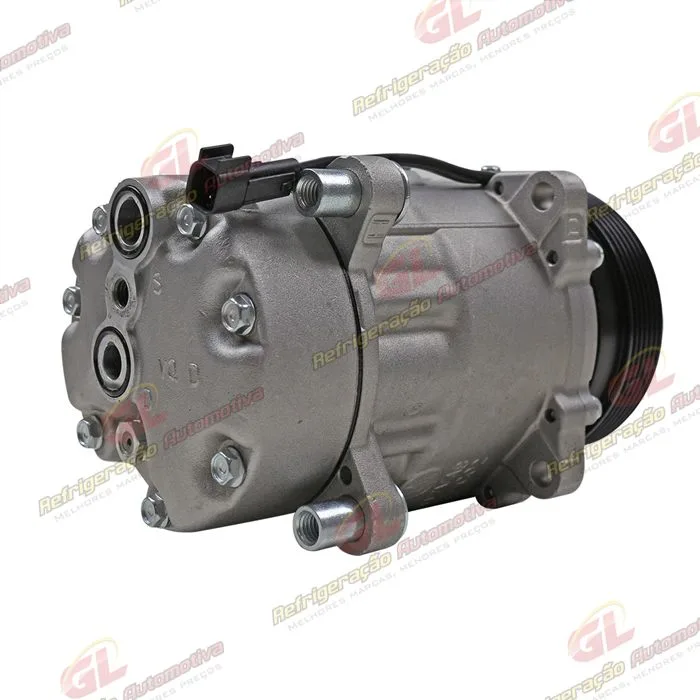 Compressor Modelo Zylinder SD7V16 1100 Volkswagen Polo Até 2001 / Golf >1998/ Passat/ Eurovan/ 4 Orelhas - 12 Volts Polia 6pk 120mm — foto 5