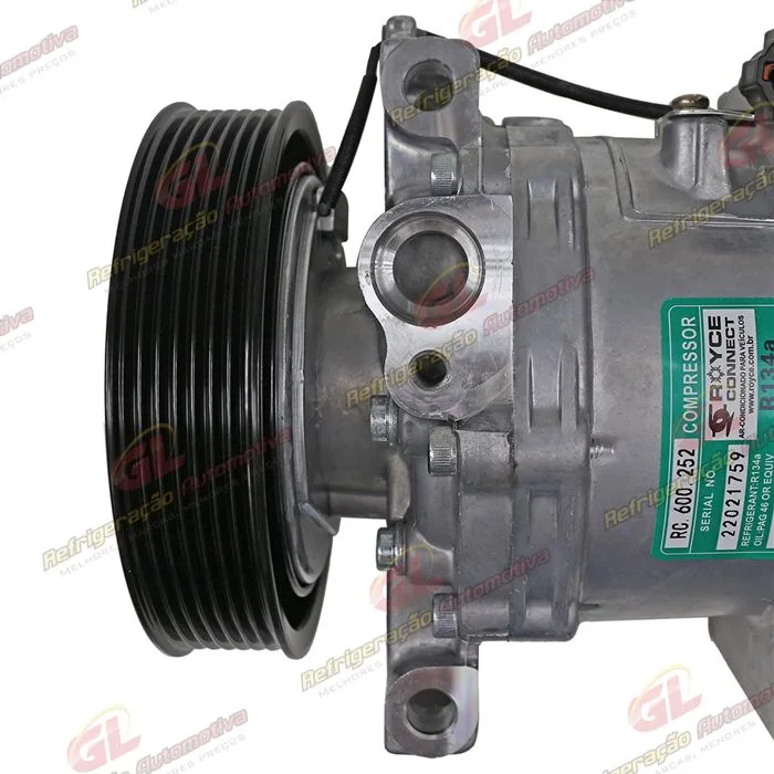 Compressor Modelo Calsonic Nissan Frontier Motor 2.5 2008 Até 2012 - 12 Volts Polia 7pk 137mm OEM: 92600EB40E — foto 8