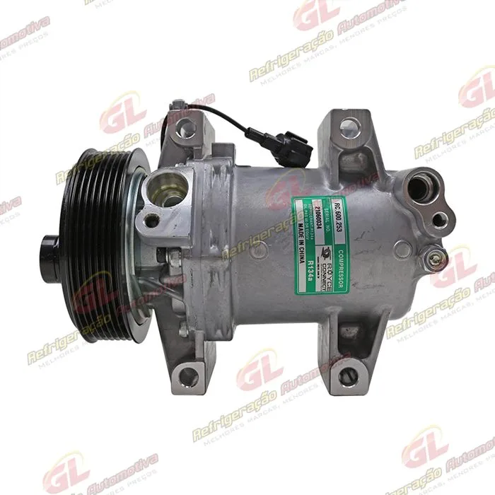 Compressor Modelo Calsonic Nissan Frontier Motor 2.5 2013> - 12 Volts Polia 7pk 110mm OEM: 92600KH70E