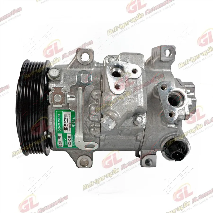 Compressor Modelo Denso 6SEU14 Toyota Corolla Motor 2.0 2010 Até 2012 12 Volts Polia 6pk 125mm
