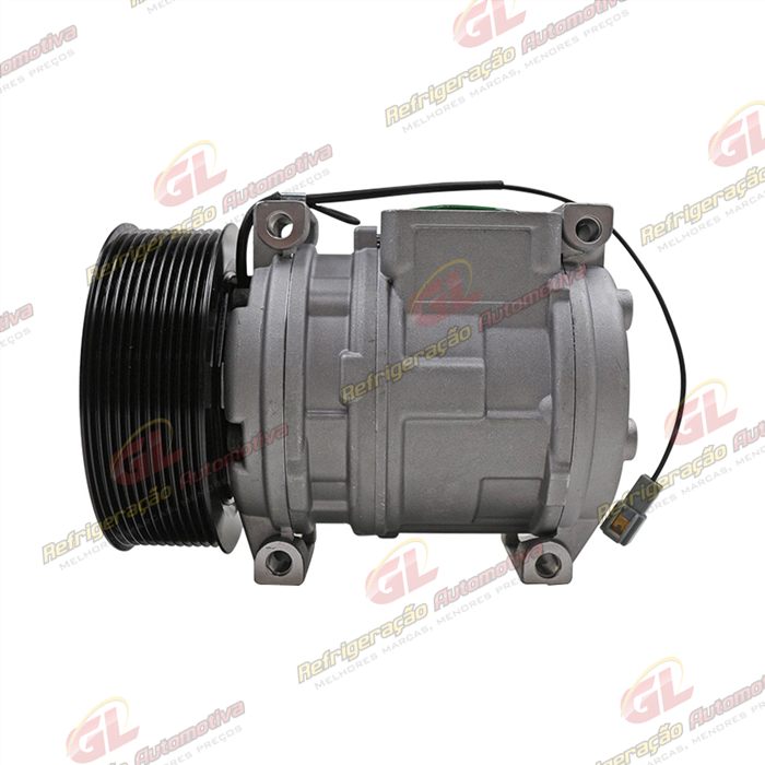 Compressor Modelo Denso 10PA15C Trator John Deere - 12 Volts Polia 11pk 130mm OEM: AL155836/ AL176858/ AL153386/ AL154203/ AL176857