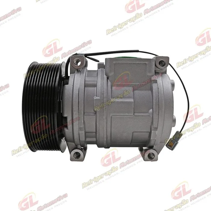 Compressor Modelo Denso 10PA15C Trator John Deere - 12 Volts Polia 11pk 130mm OEM: AL155836/ AL176858/ AL153386/ AL154203/ AL176857