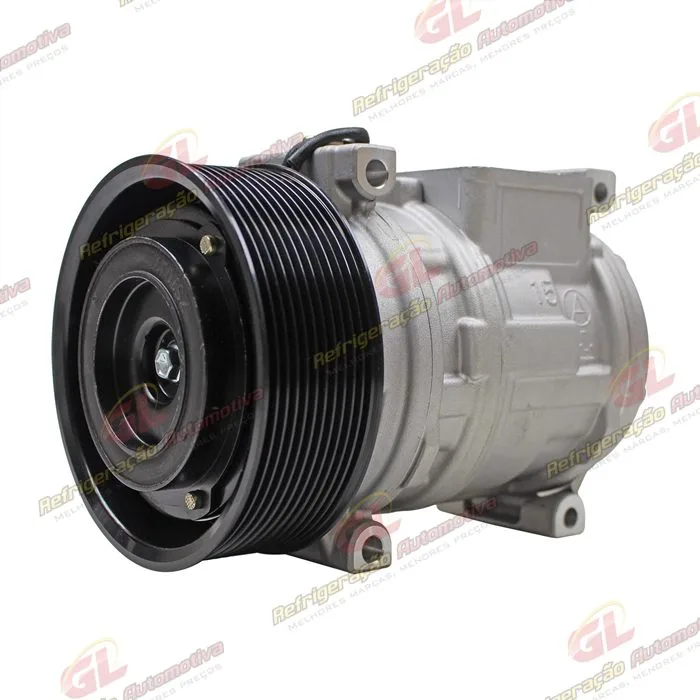 Compressor Modelo Denso 10PA15C Caminhão Mercedes Benz Atron/ Axor/ Actros 2729/ 2831/ 2841/ 2844/ 4844 Ano 2015> - 24 Volts Polia 11pk 130mm — foto 2