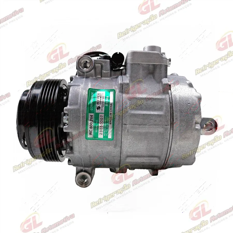 Compressor Modelo Denso 7SBU16C BMW E46-318i/ 320i/ E38-728i/ 730i/ 740i/ 750i - 12 Volts Polia 5pk 110mm