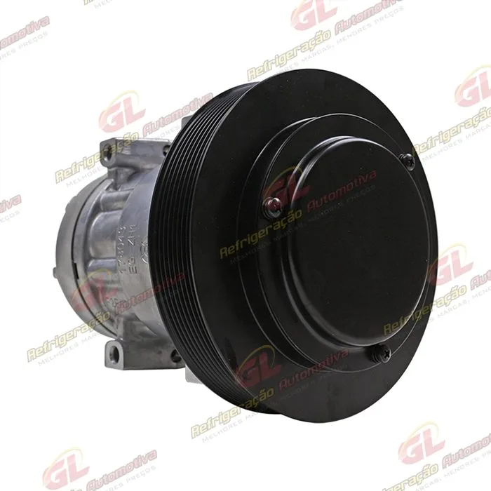 Compressor SANDEN AA7H15AA Original 4116U Caminhão Volvo FM/ FMX / FH 2008 Até 2019 - 24 Volts Polia 8pk 180mm OEM: 84094705/ 20587125/ 85000458 — foto 4