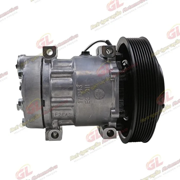 Compressor SANDEN AA7H15AA Original 4116U Caminhão Volvo FM/ FMX / FH 2008 Até 2019 - 24 Volts Polia 8pk 180mm OEM: 84094705/ 20587125/ 85000458 — foto 5