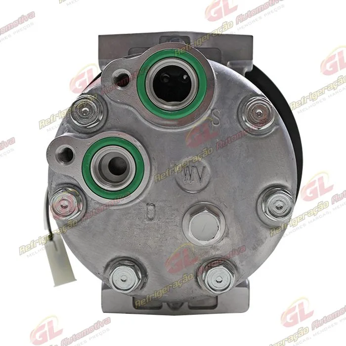 Compressor SANDEN AA7H15AA Original 4116U Caminhão Volvo FM/ FMX / FH 2008 Até 2019 - 24 Volts Polia 8pk 180mm OEM: 84094705/ 20587125/ 85000458 — foto 7