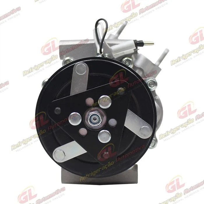 Compressor Modelo Sanden 6V12 Peugeot 206 1.0 / Renault Clio/ Sandero/ Logan 1.0 - 12 Volts Polia 4pk 110mm OEM: 8200840770 — foto 3