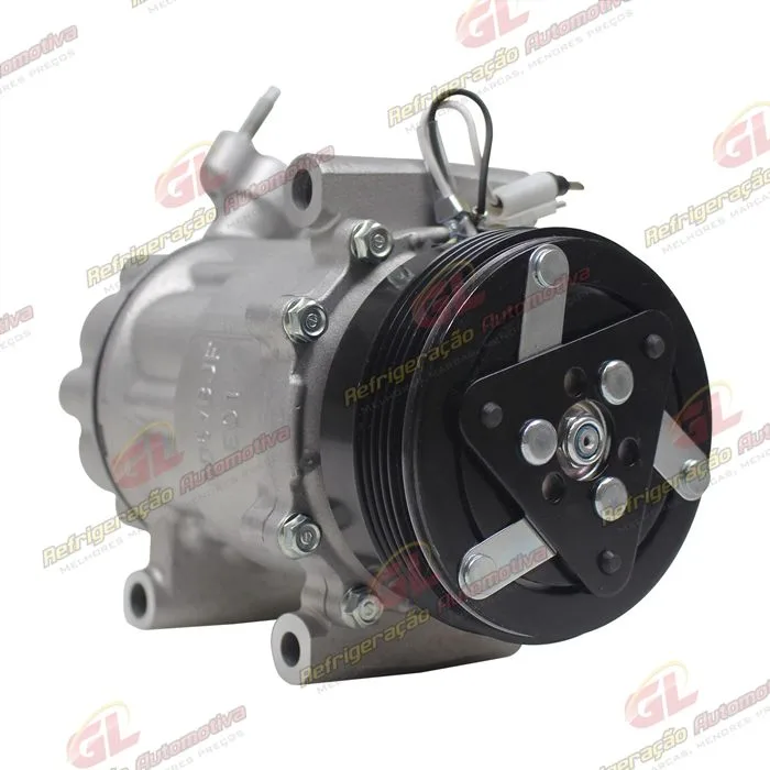 Compressor Modelo Sanden 6V12 Peugeot 206 1.0 / Renault Clio/ Sandero/ Logan 1.0 - 12 Volts Polia 4pk 110mm OEM: 8200840770 — foto 4
