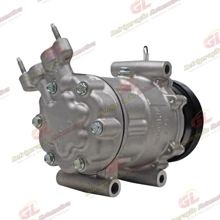 Compressor Modelo Sanden 6V12 Peugeot 206 1.0 / Renault Clio/ Sandero/ Logan 1.0 - 12 Volts Polia 4pk 110mm OEM: 8200840770 — foto 6