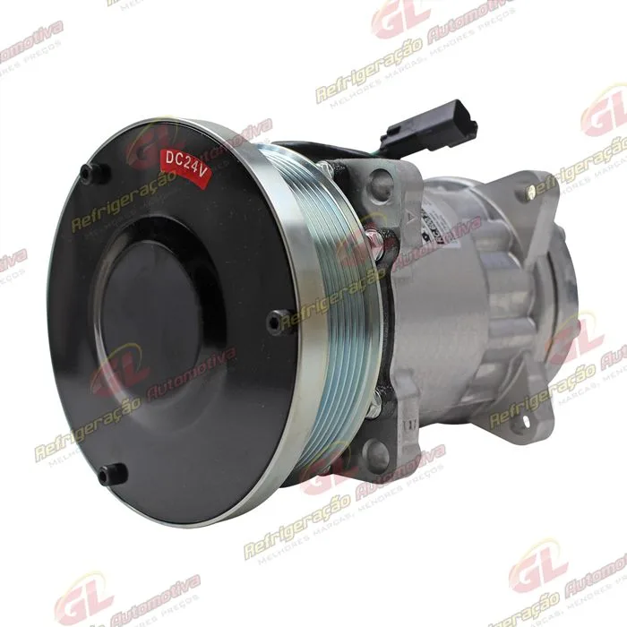 Compressor AA7H15AA 4726/ 4487 Máquina Caterpillar 836H - 24 Volts Polia 8pk 130mm OEM: 141-9676/ 218-0324 — foto 2