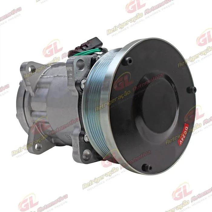 Compressor AA7H15AA 4726/ 4487 Máquina Caterpillar 836H - 24 Volts Polia 8pk 130mm OEM: 141-9676/ 218-0324 — foto 4