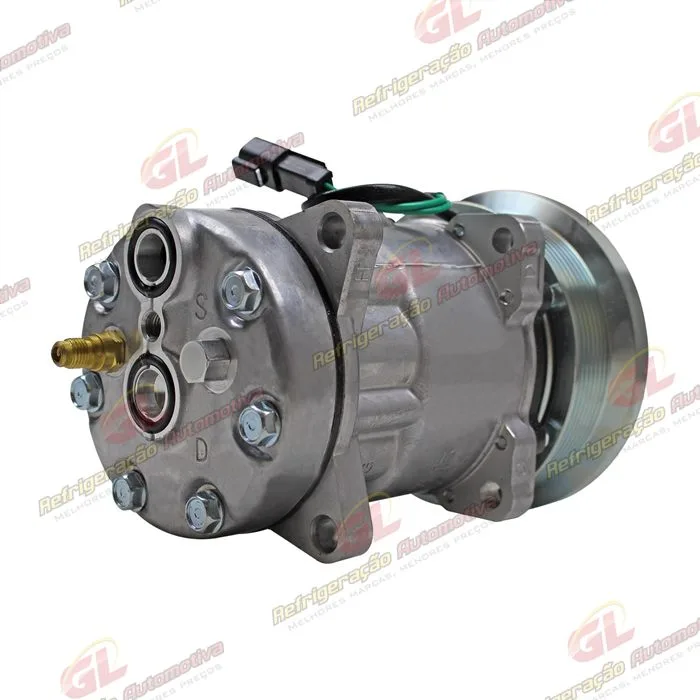 Compressor AA7H15AA 4726/ 4487 Máquina Caterpillar 836H - 24 Volts Polia 8pk 130mm OEM: 141-9676/ 218-0324 — foto 6