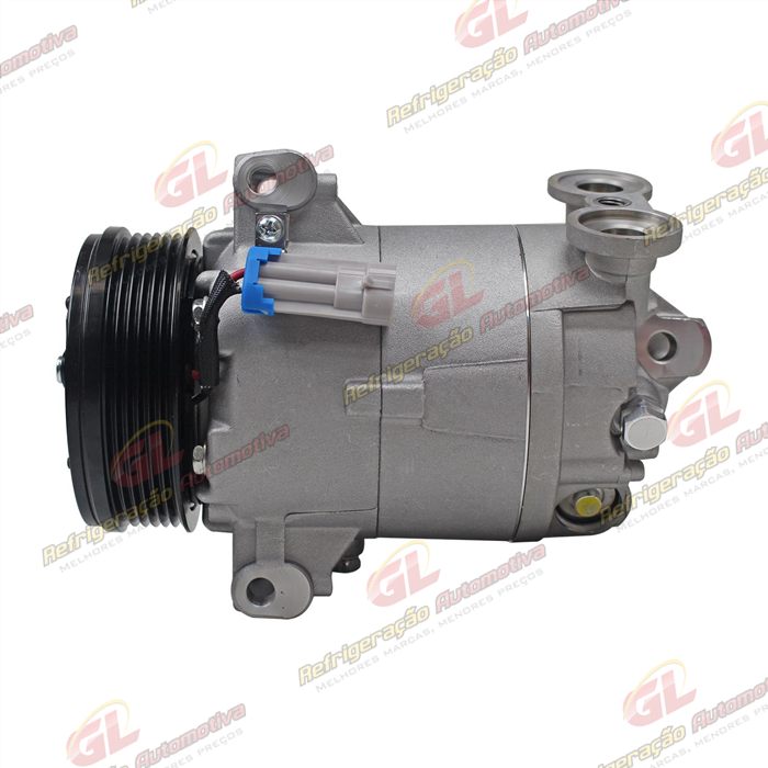 Compressor CVC 125cc Chevrolet S10 2000 Até 2011/ Blazer/ Troller 2.4/ 2.8 Gasolina / 2.8 Diesel 2000> - 12 Volts Polia 6pk 109mm OEM: 93381793/ 94763439/ 93298740