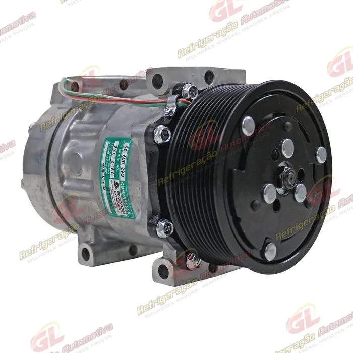 Compressor Modelo AA7H15AA 8275/ 8295 Caminhão Scania 2013> Série 5 PGR Magnético 2 Fios - 24 Volts Polia 10pk 120mm OEM: 1888032/ 1531196/ 0573125 — foto 3