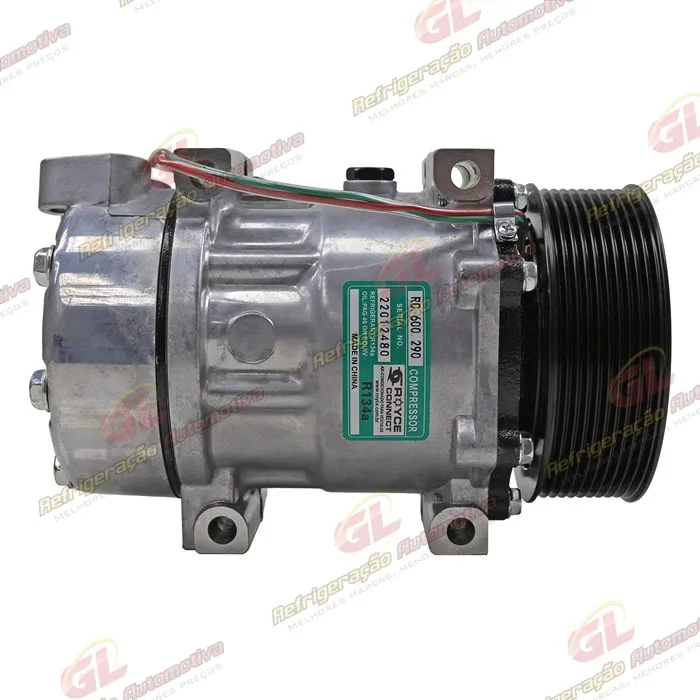 Compressor Modelo AA7H15AA 8275/ 8295 Caminhão Scania 2013> Série 5 PGR Magnético 2 Fios - 24 Volts Polia 10pk 120mm OEM: 1888032/ 1531196/ 0573125 — foto 4