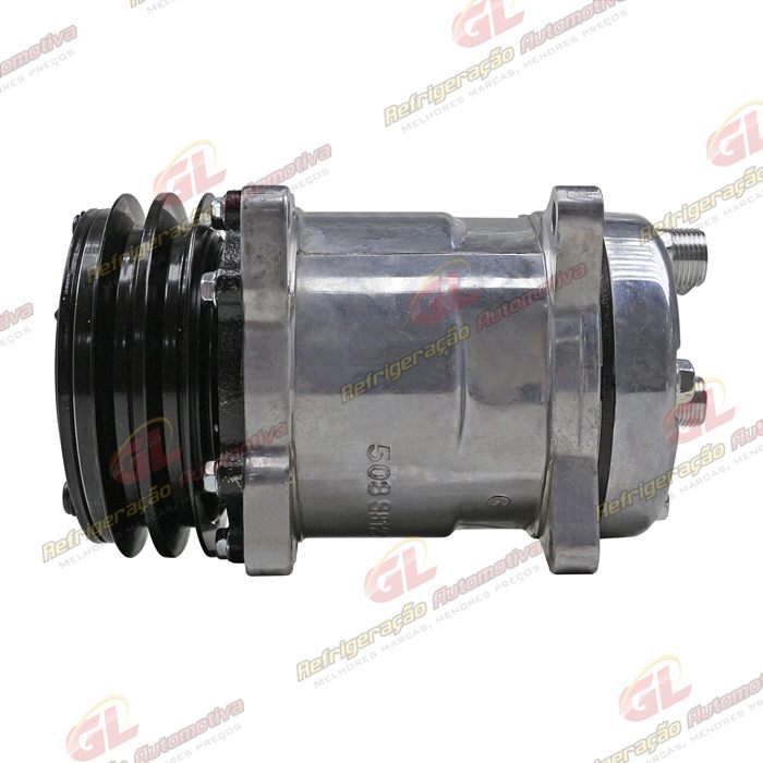 Compressor Modelo 5H14 8 Orelhas Saida Traseira - 24 Volts Polia 2A 130mm Universal R134a