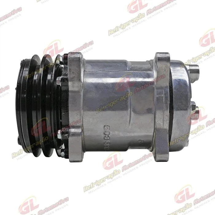 Compressor Modelo 5H14 8 Orelhas Saida Traseira - 24 Volts Polia 2A 130mm Universal R134a