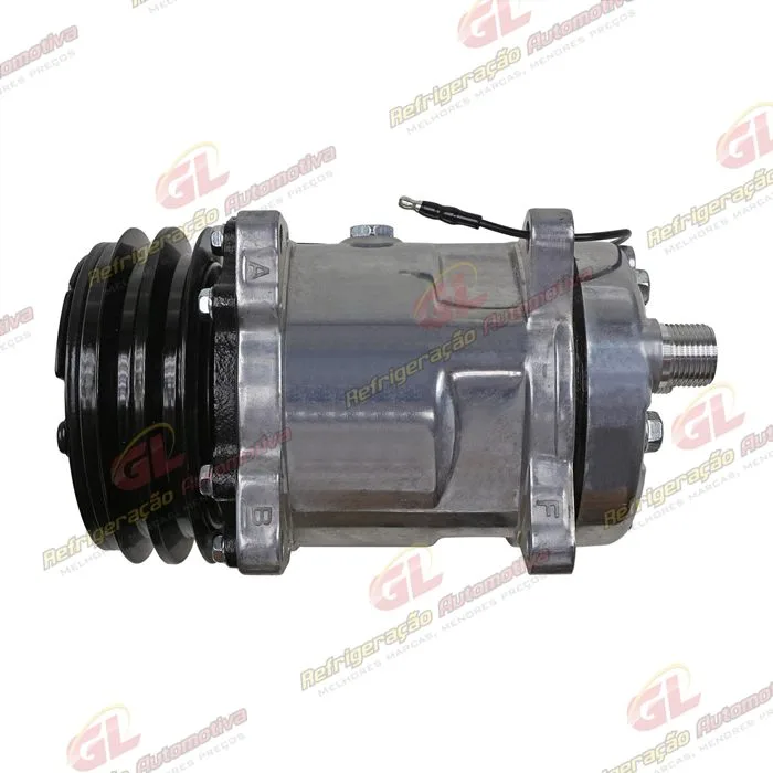 Compressor Modelo 5H14 8 Orelhas Saida Traseira - 24 Volts Polia 2A 130mm Universal R134a — foto 8