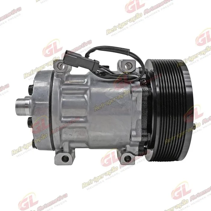 Compressor AB7H15AB U-4586/ 4768/ Máquina Colheitadeira Case 8800 2013</ 8810 2017> Motor Iveco/ New Holland T8 - 12 Volts Polia 10pk 153mm OEM: 5801558535/ 84279787 — foto 5