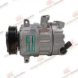 Compressor Volkswagen Jetta 2011>/ Passat/ Tiguan TSI Motor 2.0 Aspirado/ Audi A4/ Audi A3 Nova - Sentido Horário - 12 Volts Polia 6pk 112mm