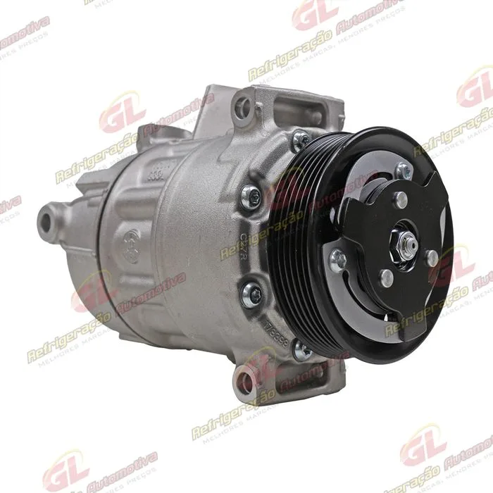 Compressor Volkswagen Jetta 2011>/ Passat/ Tiguan TSI Motor 2.0 Aspirado/ Audi A4/ Audi A3 Nova - Sentido Horário - 12 Volts Polia 6pk 112mm — foto 3
