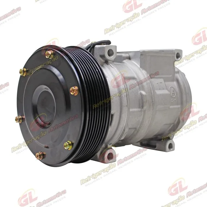 Compressor Modelo 10PA17 Máquina John Deere 3510/ CH570/ CH670 2017> - 12 Volts Polia 8pk 140mm R134a OEM: AH169875/ AN221429/ RE46609/ TY24304 — foto 2