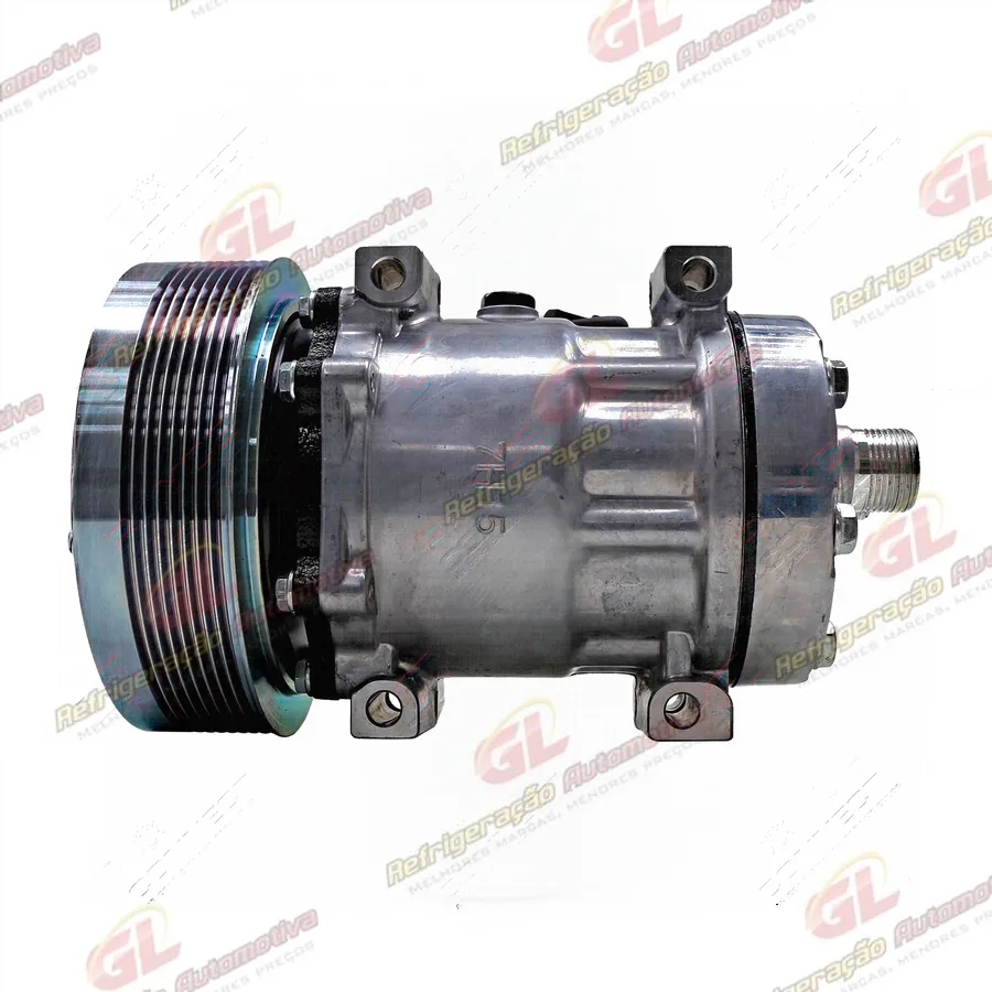 Compressor 7H15 4795/4300 Máquina New Holland D125C/ D150C/ D180C/ W270C/ W300C - 24 Volts Polia 8pk 152mm OEM: 86983968