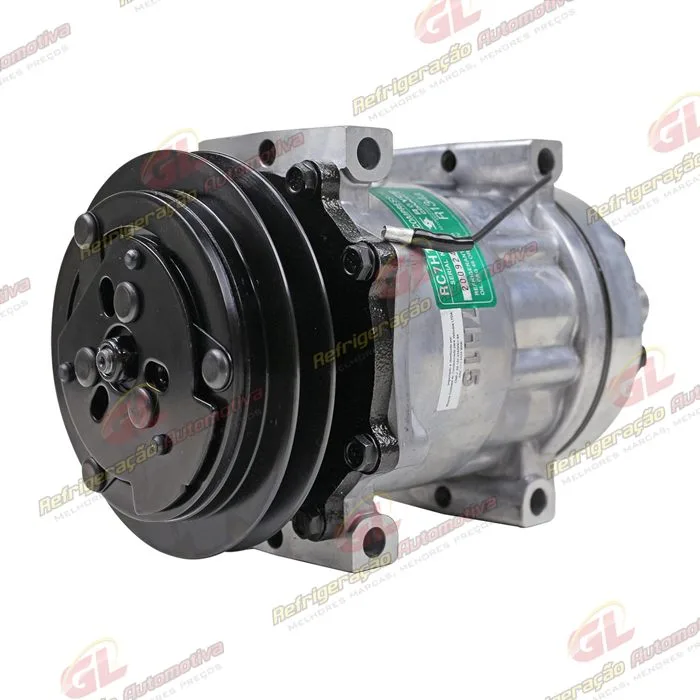 Compressor AA7H15AA U4275 Máquina Retroescavadeira Case 580N/ 580SN/ 590SN/ 580SN - 12 Volts Polia 1A 132mm OEM: 84159489 — foto 2