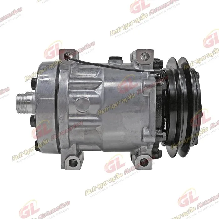 Compressor AA7H15AA U4275 Máquina Retroescavadeira Case 580N/ 580SN/ 590SN/ 580SN - 12 Volts Polia 1A 132mm OEM: 84159489 — foto 5