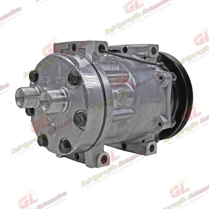 Compressor AA7H15AA U4275 Máquina Retroescavadeira Case 580N/ 580SN/ 590SN/ 580SN - 12 Volts Polia 1A 132mm OEM: 84159489 — foto 6