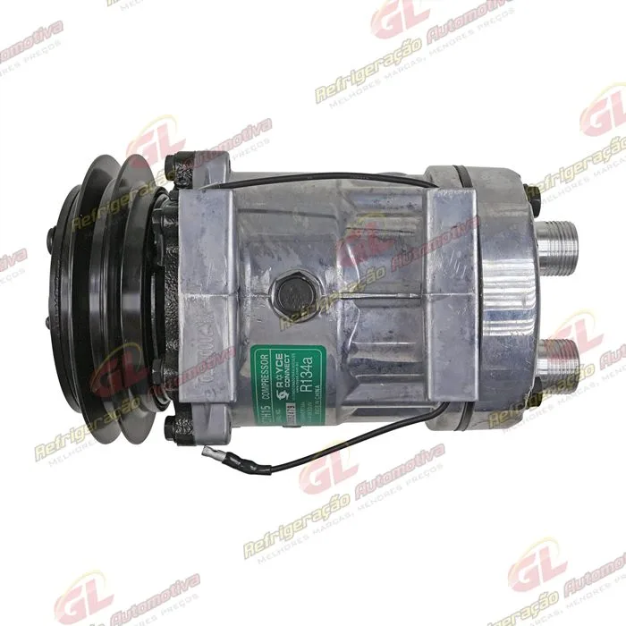 Compressor AA7H15AA U4275 Máquina Retroescavadeira Case 580N/ 580SN/ 590SN/ 580SN - 12 Volts Polia 1A 132mm OEM: 84159489 — foto 8