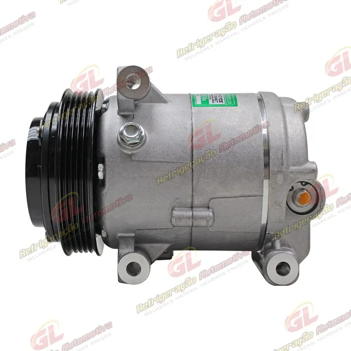 Compressor Modelo Delphi Fiat Uno Vivace/Way 2010>/ Siena/Palio/Strada 2010>/ Mobi 2016>/ Fiorino 1.4 2016> - 12 Volts Polia 5pk 119mm OEM: 51980391/ 52093153/ 52149819/ 52050384/ 52164151