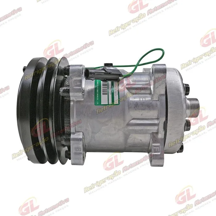 Compressor SANDEN AA7H15AA Original U4611 4489 Máquina Case - 24 Volts Polia Canal 2A 152mm OEM: 1990760C2/ 86983967R/ 86983967/ 86992613
