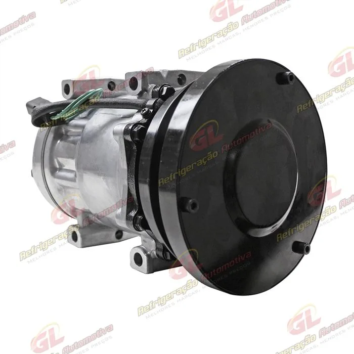 Compressor AA7H15AA Parafuso Passante Descarga e Sucção Traseira Máquina Case 865B/ D4E - 24 Volts Polia Canal 1A 138mm OEM: 84304794 — foto 4