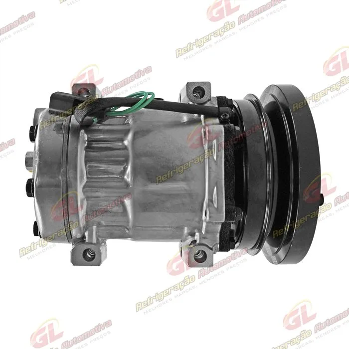 Compressor AA7H15AA Parafuso Passante Descarga e Sucção Traseira Máquina Case 865B/ D4E - 24 Volts Polia Canal 1A 138mm OEM: 84304794 — foto 5
