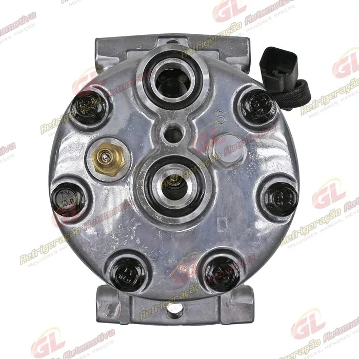 Compressor AA7H15AA Parafuso Passante Descarga e Sucção Traseira Máquina Case 865B/ D4E - 24 Volts Polia Canal 1A 138mm OEM: 84304794 — foto 7