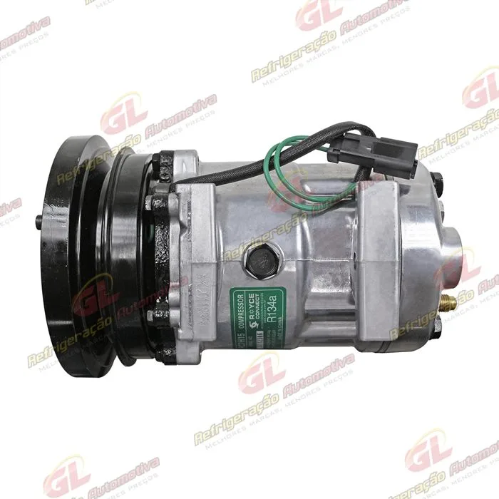 Compressor AA7H15AA Parafuso Passante Descarga e Sucção Traseira Máquina Case 865B/ D4E - 24 Volts Polia Canal 1A 138mm OEM: 84304794 — foto 8
