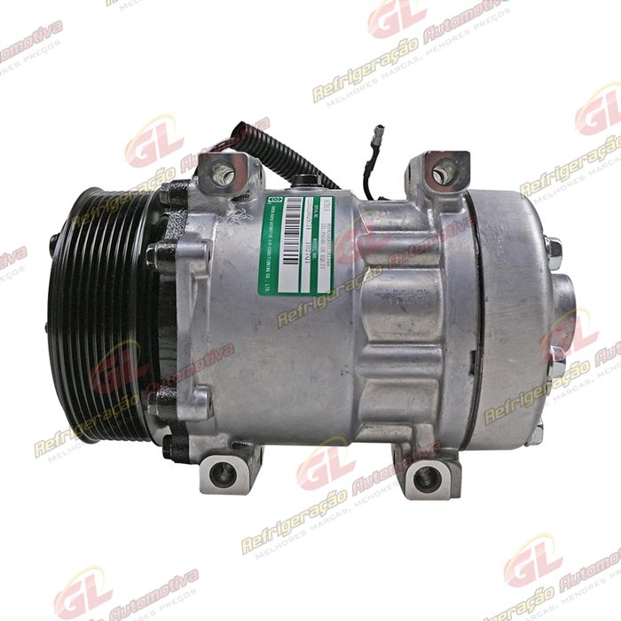 Compressor SANDEN AA7H15AA Original 4420 Modelo Flex Parafuso Passante Saida Traseira O´ring Horizontal Flex - 12 Volts Polia 8pk 122mm 200cc