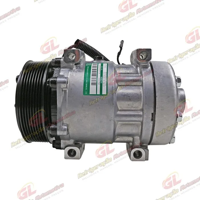 Compressor SANDEN AA7H15AA Original 4420 Modelo Flex Parafuso Passante Saida Traseira O´ring Horizontal Flex - 12 Volts Polia 8pk 122mm 200cc